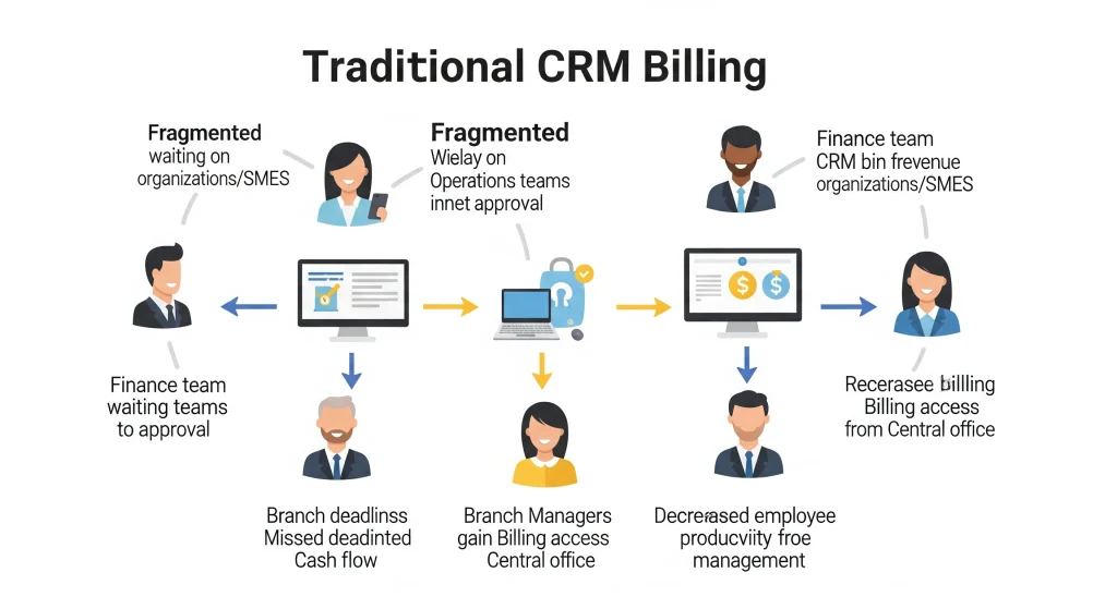 In traditional CRM software for sales