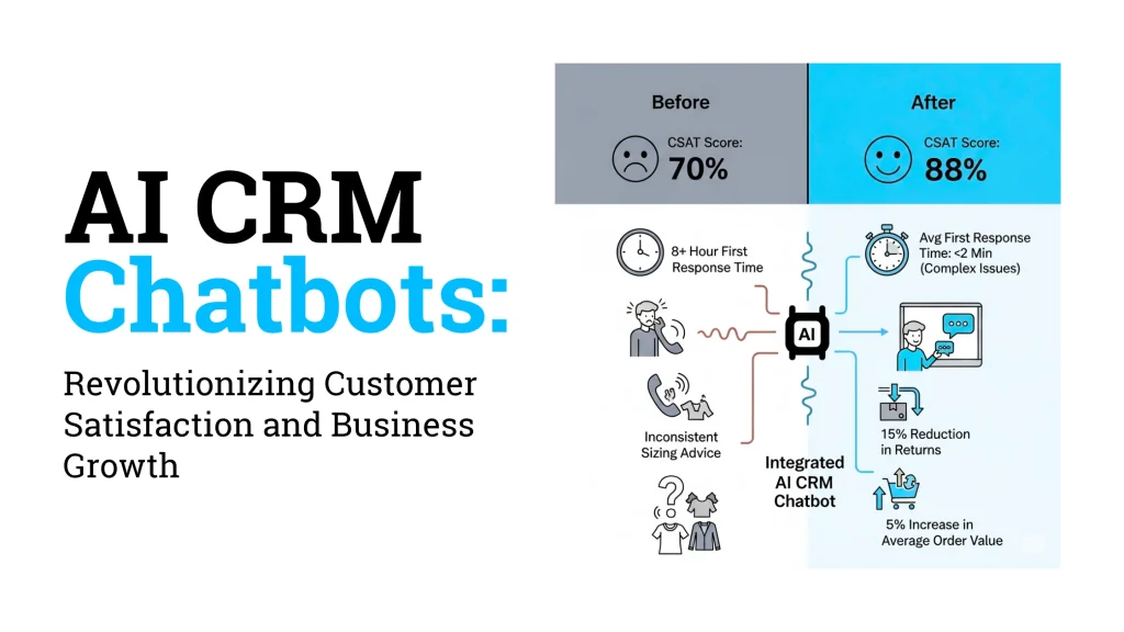 AI CRM chatbot conversation providing personalized support.