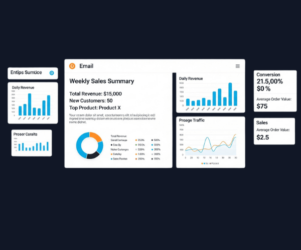 Weekly sales summary email