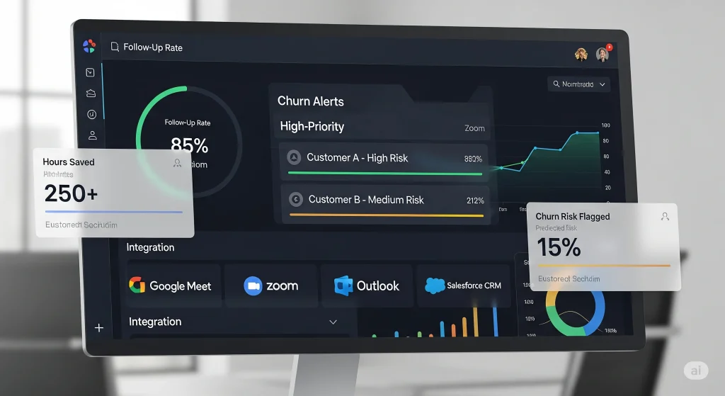 A chart illustrating the recovery of lost meetings using smart rescheduling.