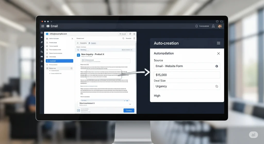 Diagram to auto-create leads from inbound emails