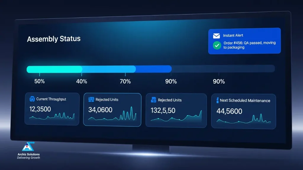 Manufacturing: Order progress updates