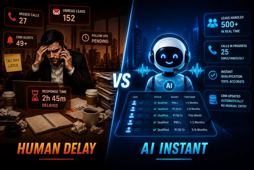 AI voice bot vs sales team